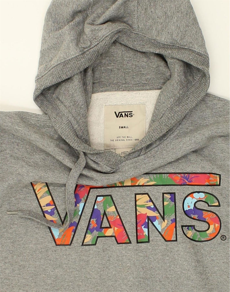 VANS Mens Graphic Hoodie Jumper Small Grey Cotton | Vintage Vans | Thrift | Second-Hand Vans | Used Clothing | Messina Hembry 