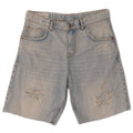ZARA Boys Distressed Denim Shorts 13-14 Years W28  Blue Cotton