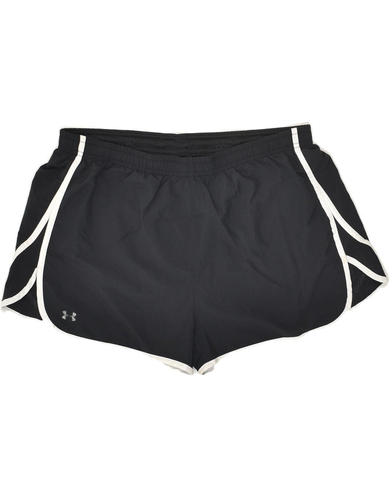 UNDER ARMOUR Womens Heat Gear Sport Shorts UK 18 XL Black | Vintage Under Armour | Thrift | Second-Hand Under Armour | Used Clothing | Messina Hembry 