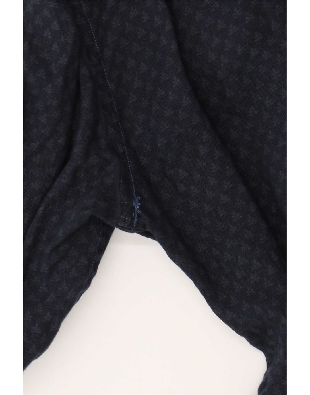 Boggi Mens Milano Shirt Small Navy Blue Spotted Linen