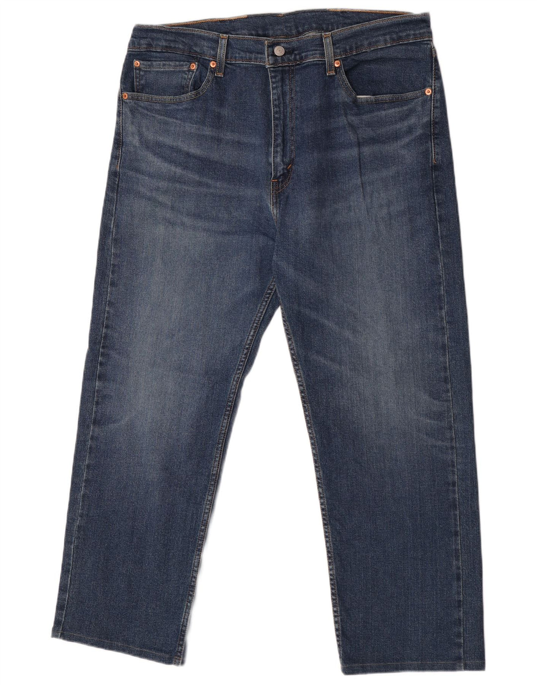 Levi's Mens 505 Straight Jeans W38 L30 Blue Cotton