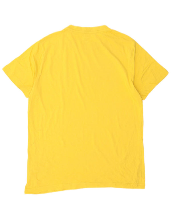 Polo Ralph Lauren Mens Custom Fit T-Shirt Top Large Yellow Cotton