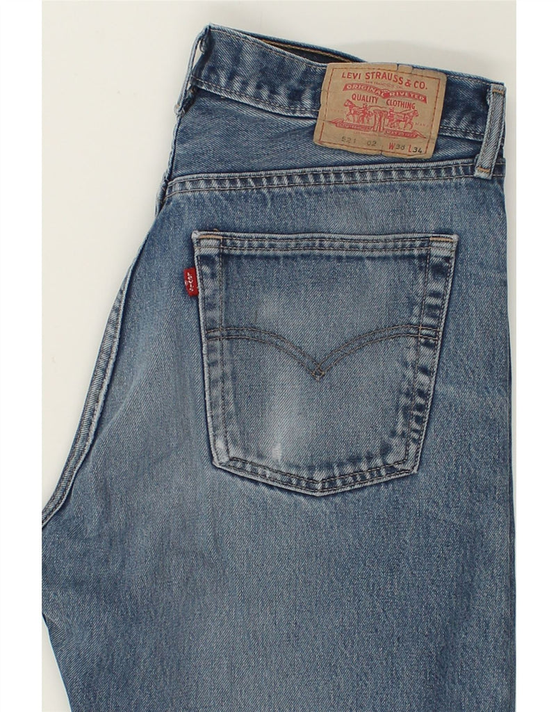 LEVI'S Mens 521 Straight Jeans W38 L34  Blue Cotton | Vintage Levi's | Thrift | Second-Hand Levi's | Used Clothing | Messina Hembry 