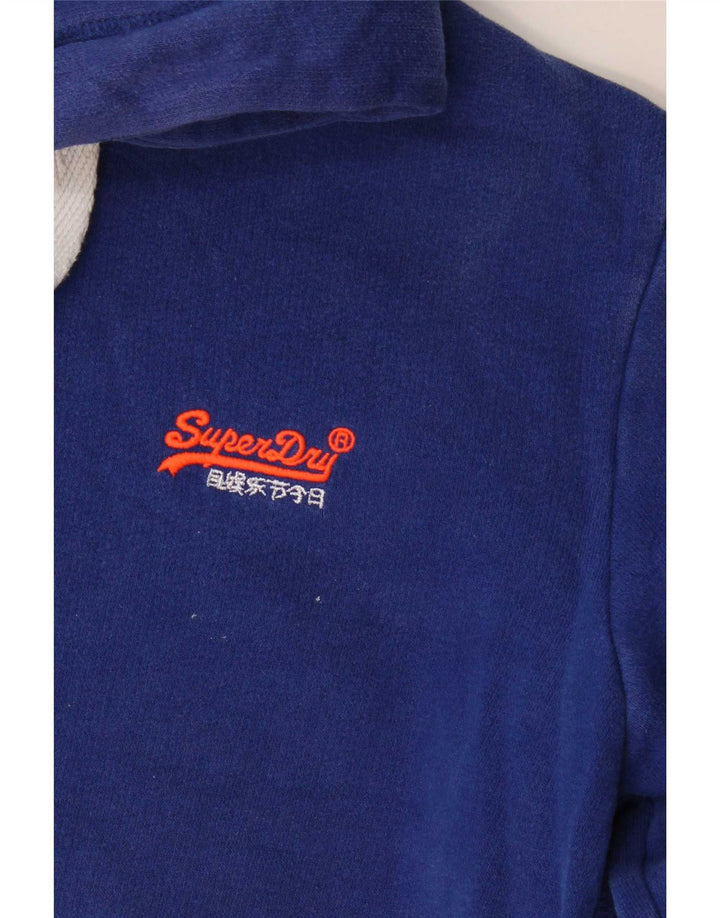Superdry Mens Hoodie Jumper Small Blue Cotton