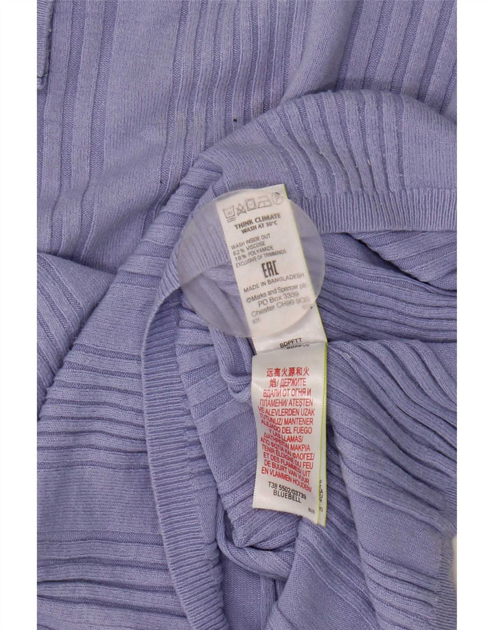 Marks & Spencer Womens Short Sleeve Crew Neck Jumper Sweater UK 14 Medium B