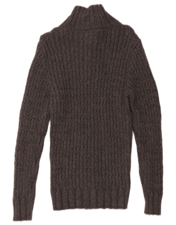 Alpha Massimo Rebecchi Mens Button Neck Jumper Sweater IT 48 Medium Grey