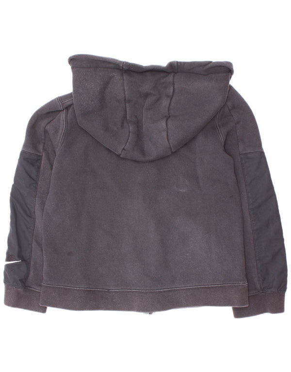 Nike Boys Standard Fit Zip Hoodie Sweater 6-7 Years XS Black Cotton