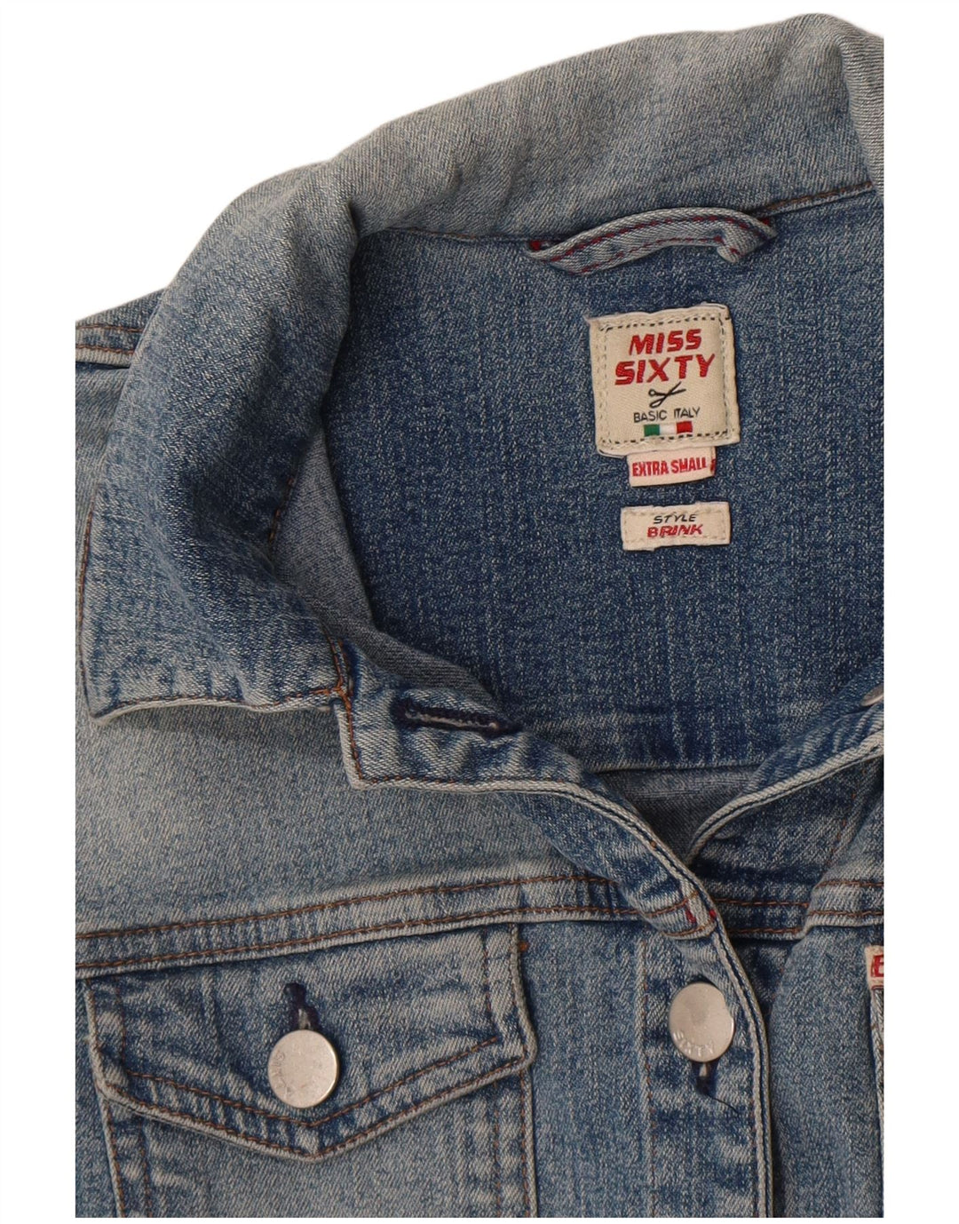 Miss Sixty Womens Denim Jacket UK 6 XS Blue Cotton