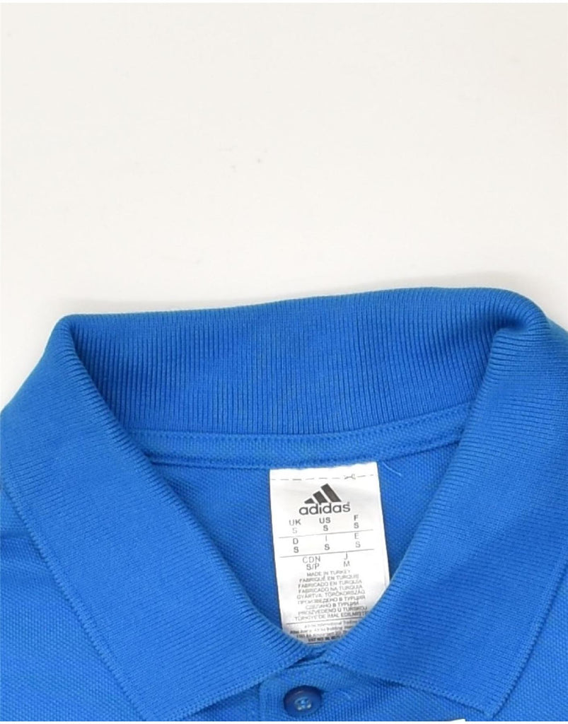 ADIDAS Mens Polo Shirt Small Blue Cotton | Vintage Adidas | Thrift | Second-Hand Adidas | Used Clothing | Messina Hembry 