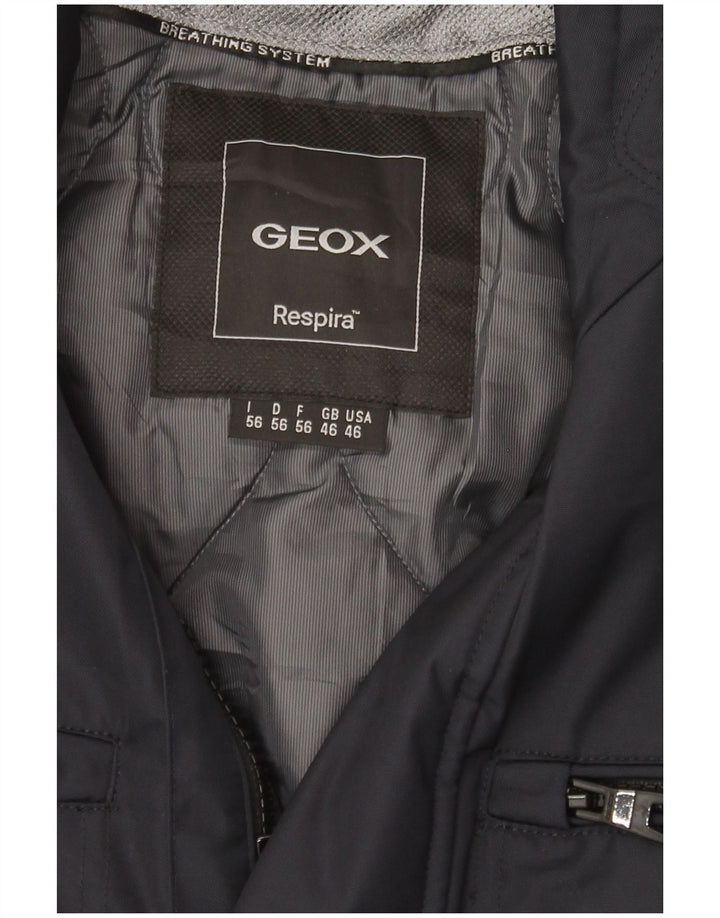 GEOX RESPIRA Mens Utility Jacket UK 46 3XL Navy Blue