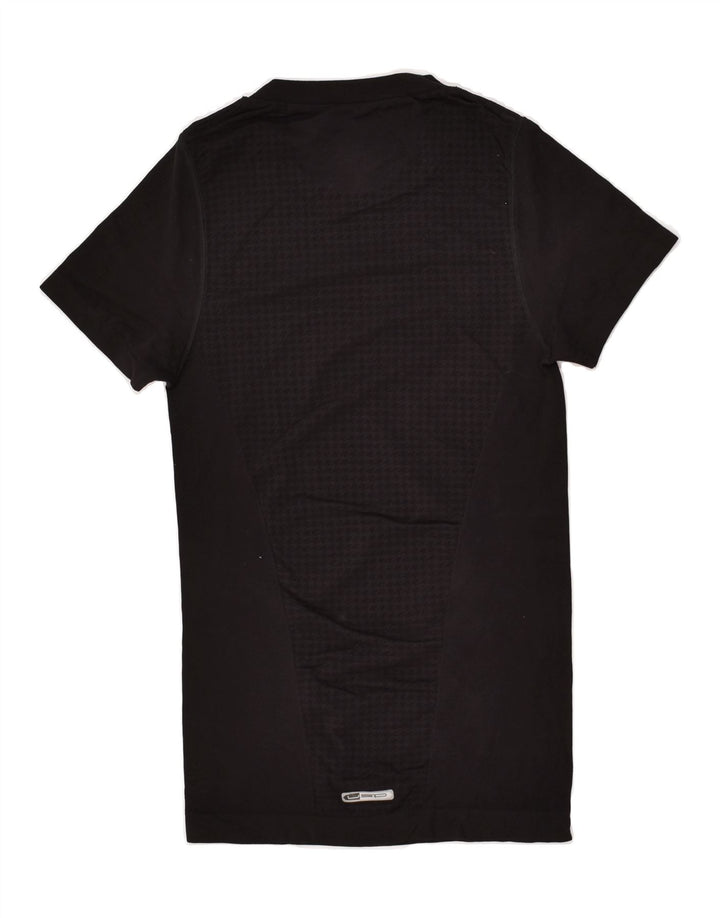 PUMA Womens T-Shirt Top Medium Black Nylon | Vintage Puma | Thrift | Second-Hand Puma | Used Clothing | Messina Hembry 