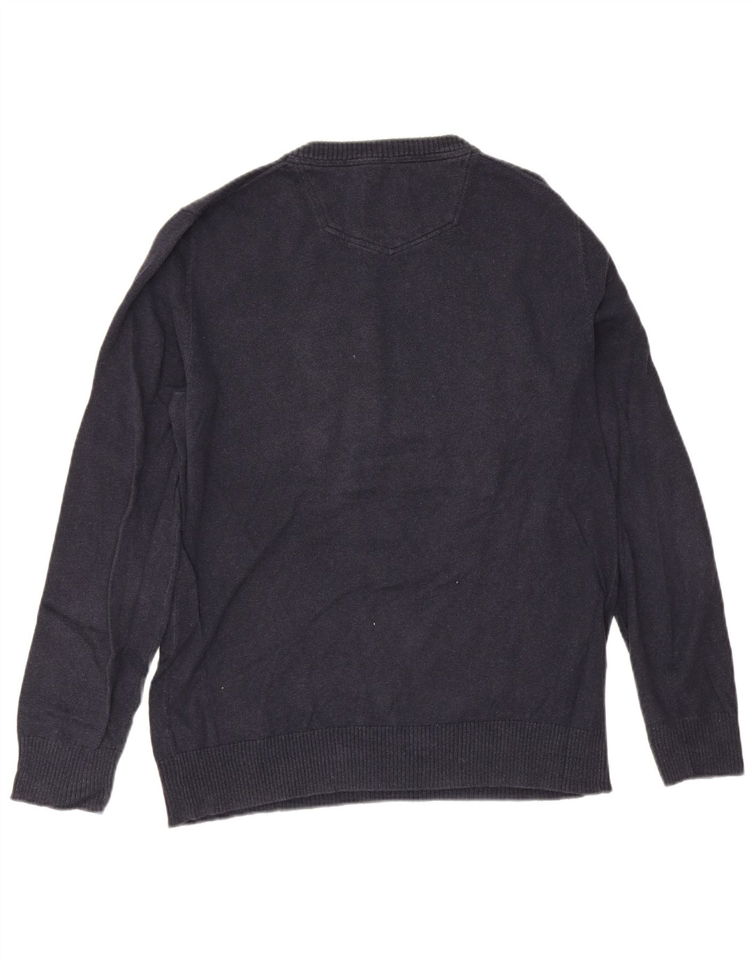 Fat Face Mens V-Neck Jumper Sweater Medium Navy Blue Cotton
