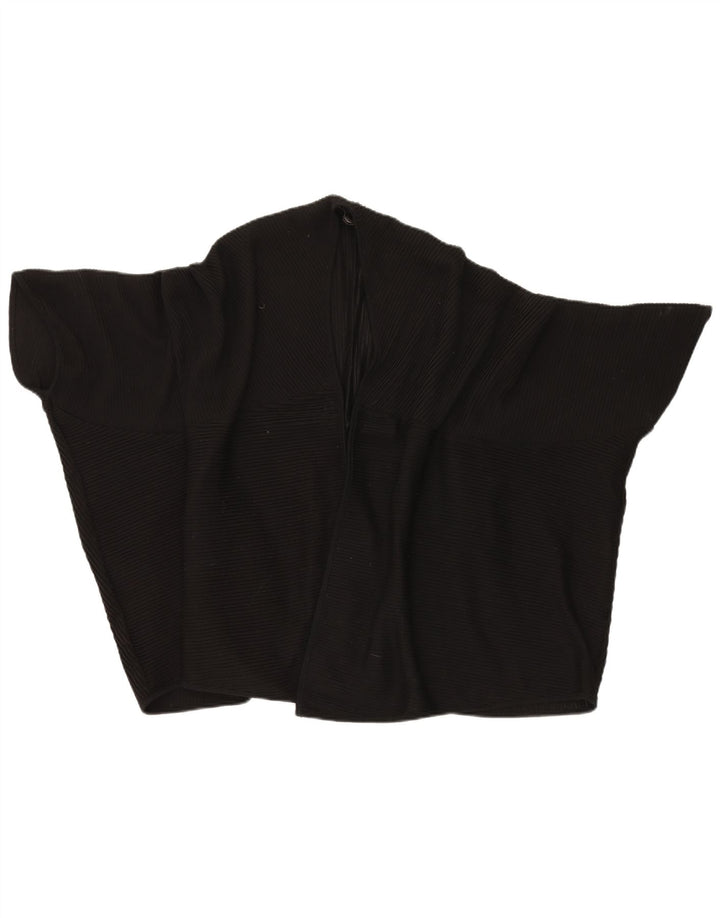 Zara Womens Oversized Poncho Cardigan Top UK 14 Medium Black