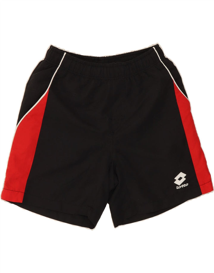 LOTTO Boys Sport Shorts 9-10 Years  Black Colourblock Polyester Vintage Lotto and Second-Hand Lotto from Messina Hembry 