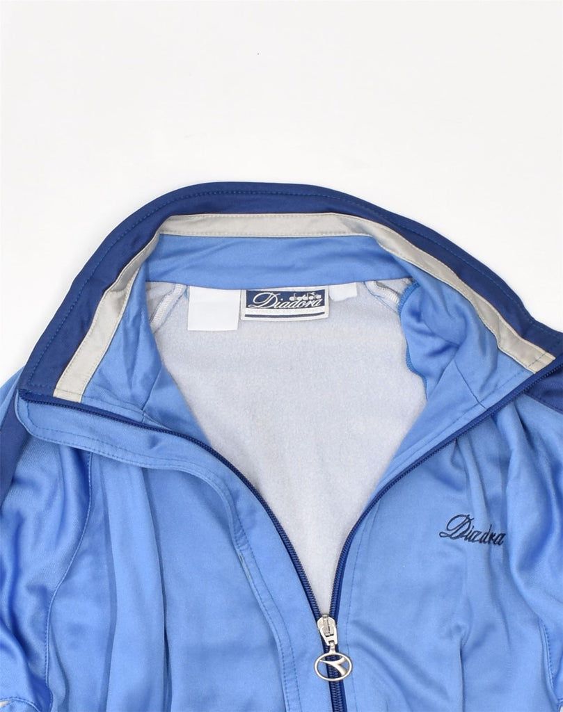 DIADORA Mens Tracksuit Top Jacket Large Blue Polyester | Vintage Diadora | Thrift | Second-Hand Diadora | Used Clothing | Messina Hembry 