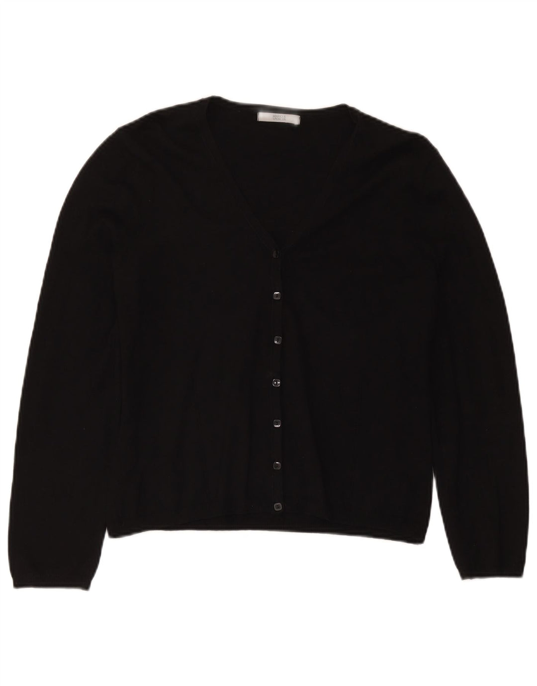 Marks & Spencer Womens Cardigan Sweater UK 14 Medium Black Viscose