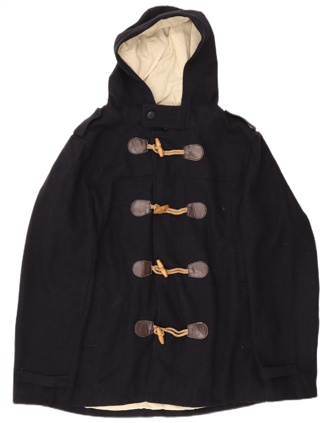 CEDARWOOD STATE Mens Hooded Military Duffle Jacket UK 40 Large Navy Blue