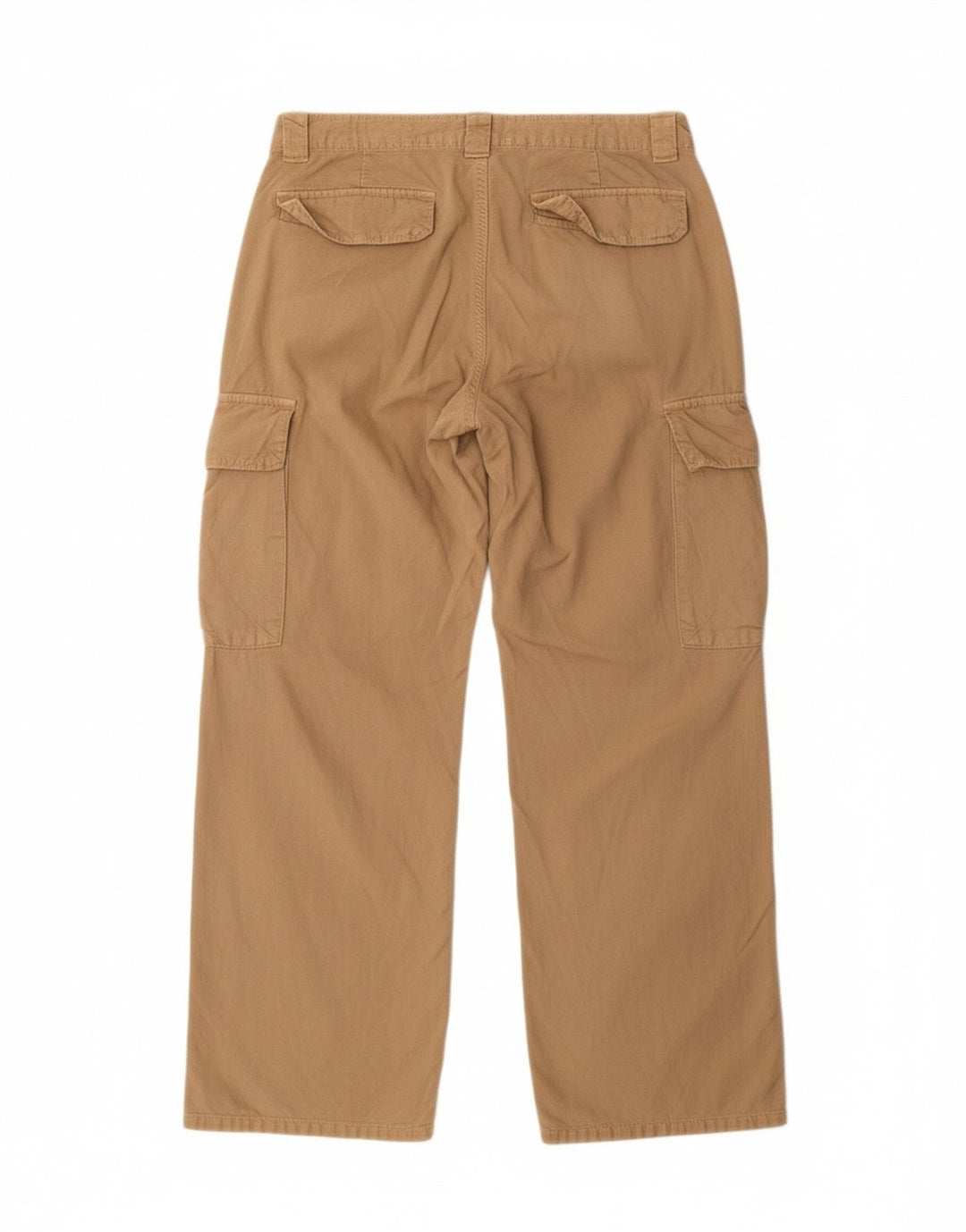 ZARA Womens Straight Cargo Trousers EU 40 Medium W30 L30 Beige Lyocell