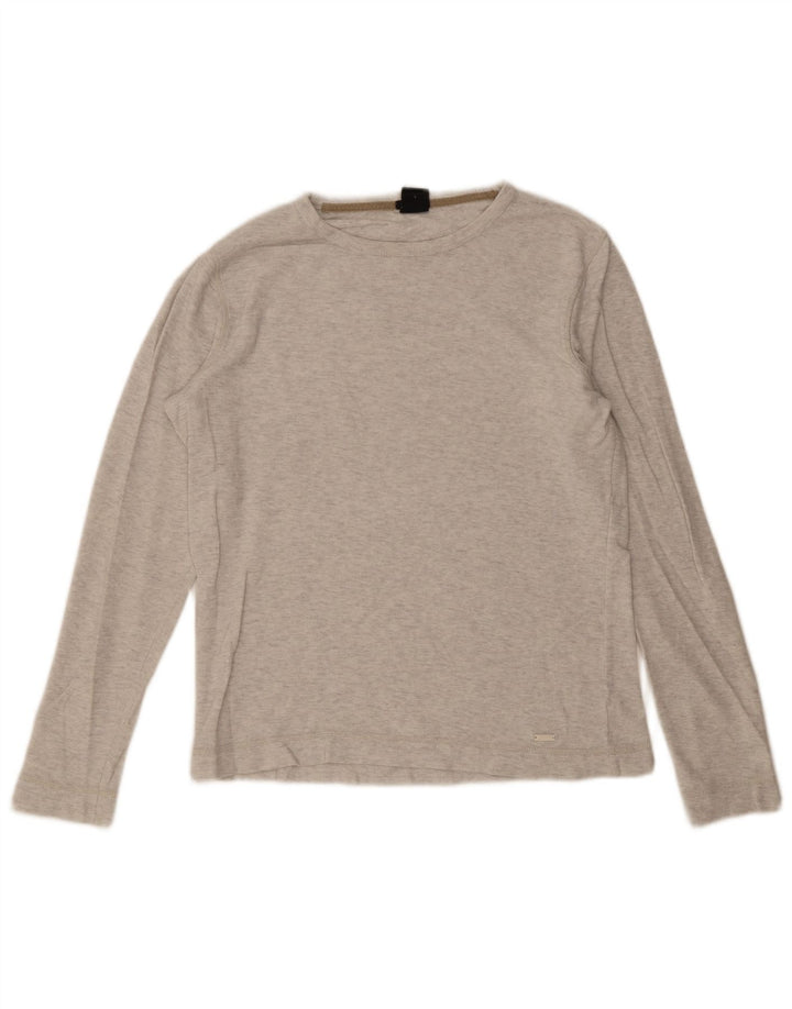 Hugo Boss Mens Slim Fit Top Long Sleeve Large Grey