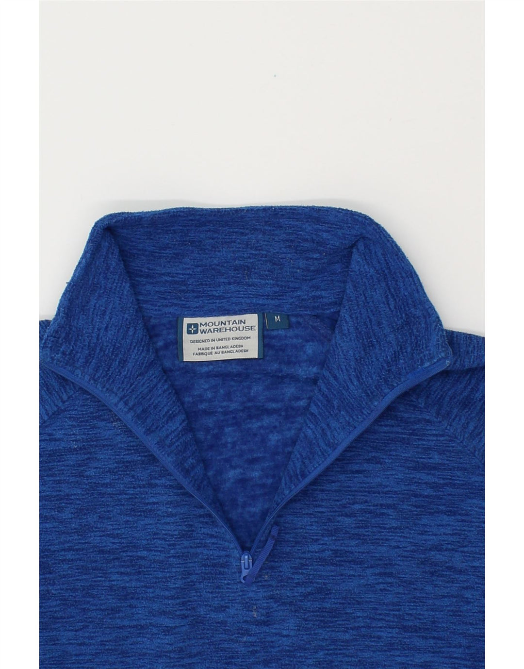 MOUNTAIN WAREHOUSE Mens Zip Neck Fleece Jumper Medium Blue Flecked Vintage Mountain Warehouse and Second-Hand Mountain Warehouse from Messina Hembry 
