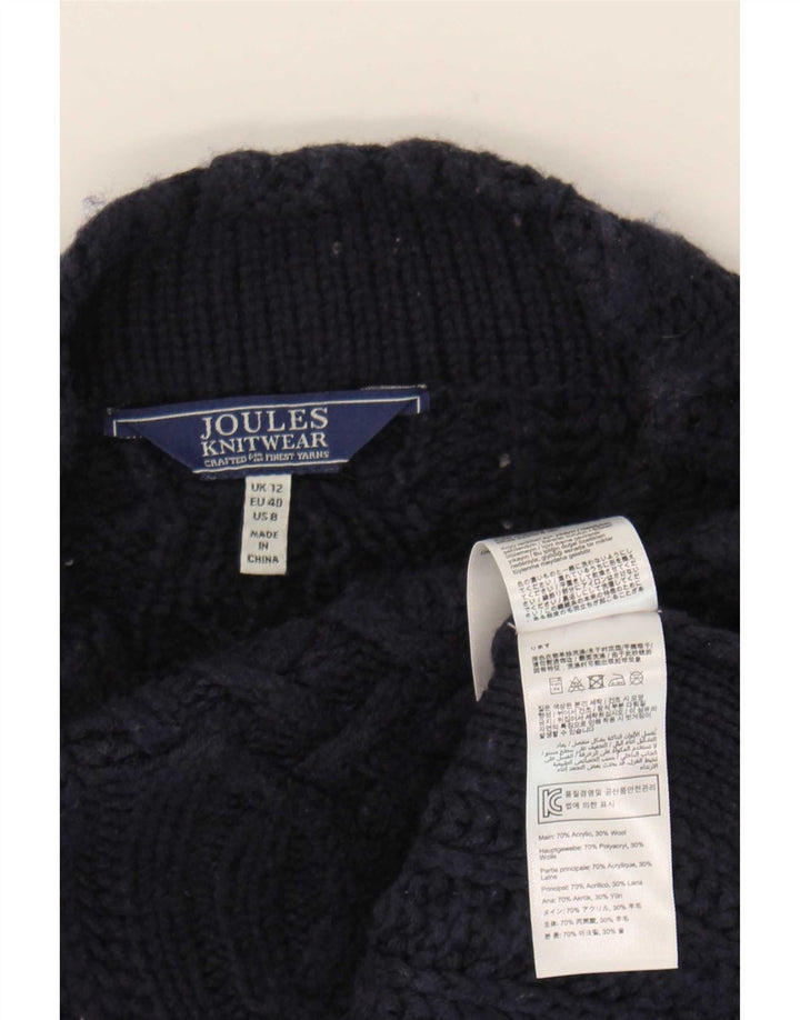 Joules Womens Turtle Neck Jumper Sweater UK 12 Medium Navy Blue Acrylic
