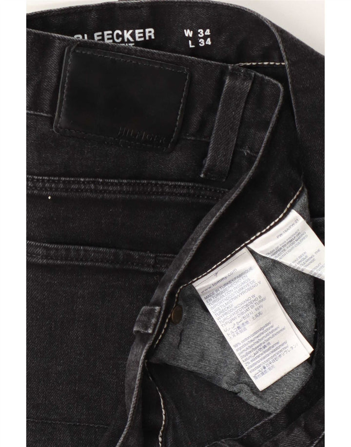 Wrangler Mens Bleecker Slim Jeans W34 L34 Grey Cotton