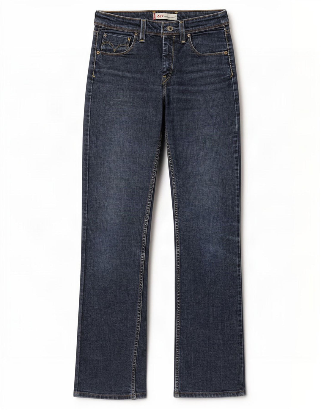 Levi's Womens 627 Straight Jeans W27 L32 Blue Cotton