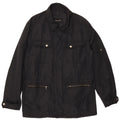 MASSIMO DUTTI Mens Utility Jacket UK 42 XL Black Nylon