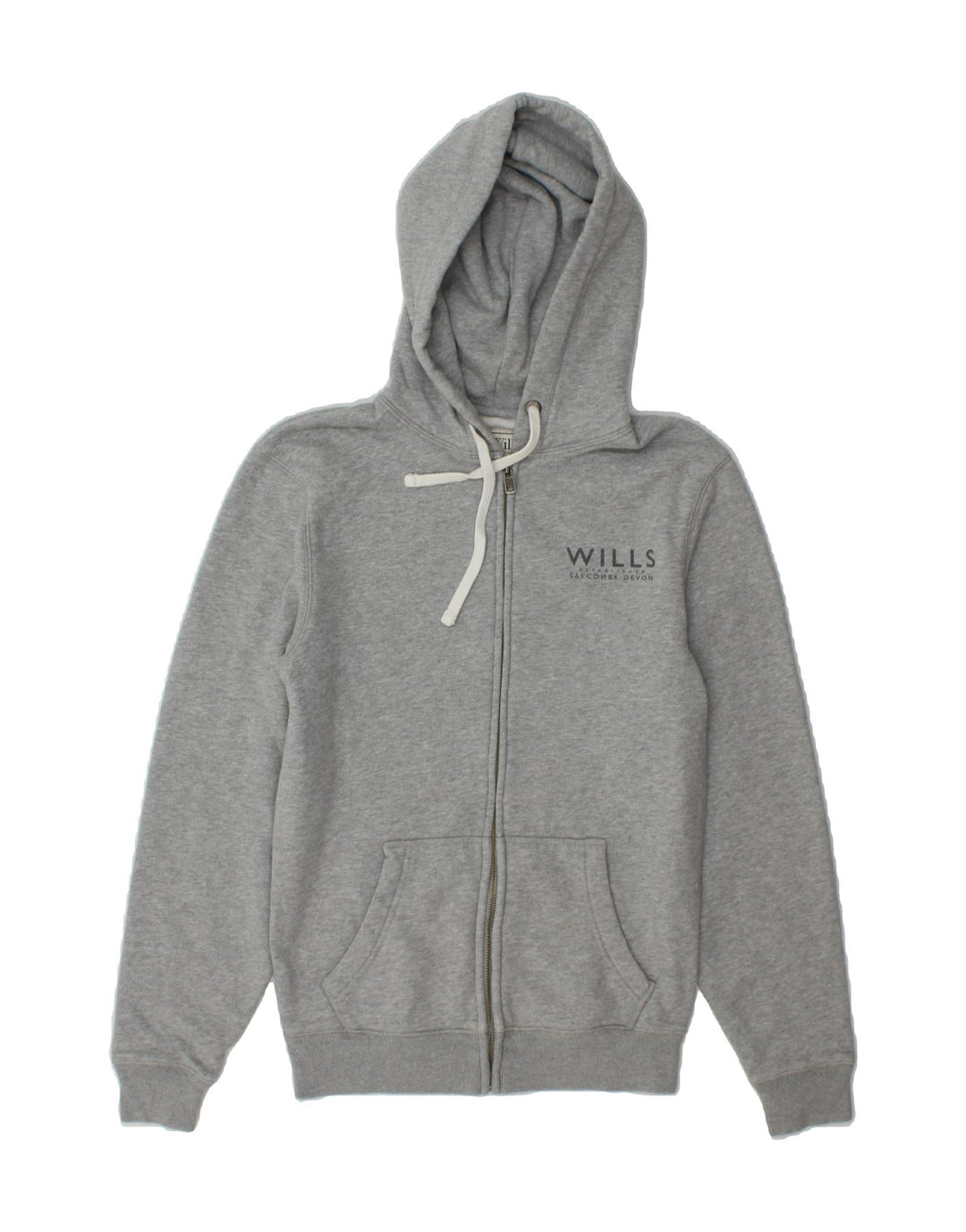 JACK WILLS Mens Classic Fit Zip Hoodie Sweater XS Grey Cotton Vintage Jack Wills and Second-Hand Jack Wills from Messina Hembry 