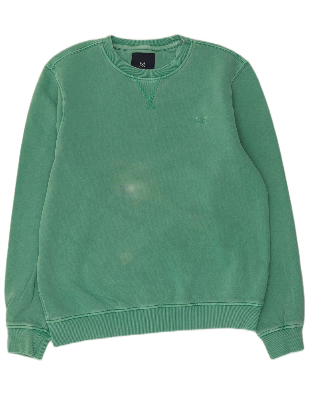 CREW CLOTHING Mens Sweatshirt Jumper Medium Green Cotton