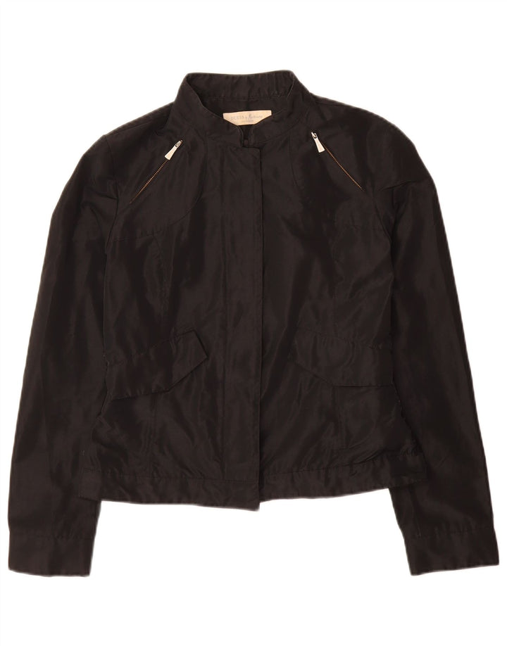 Guess By Marciano Womens Bomber Jacket IT 42 Medium Black Polyester