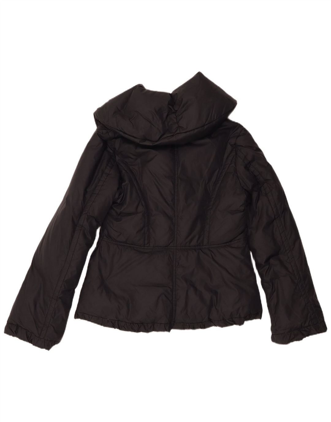 Stefanel Womens Padded Jacket UK 12 Medium Black Nylon