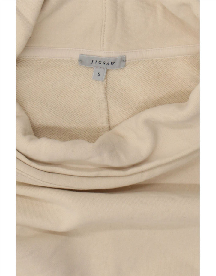 JIGSAW Womens Oversized Roll Neck Sweatshirt Jumper UK 10 Small Off White Vintage Jigsaw and Second-Hand Jigsaw from Messina Hembry 