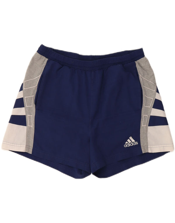 Adidas Mens Sport Shorts Large  Navy Blue Colourblock Polyester
