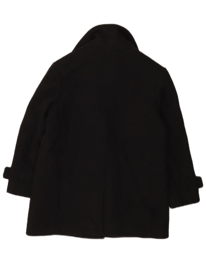 Zara Girls Pea Coat 11-12 Years Black Wool