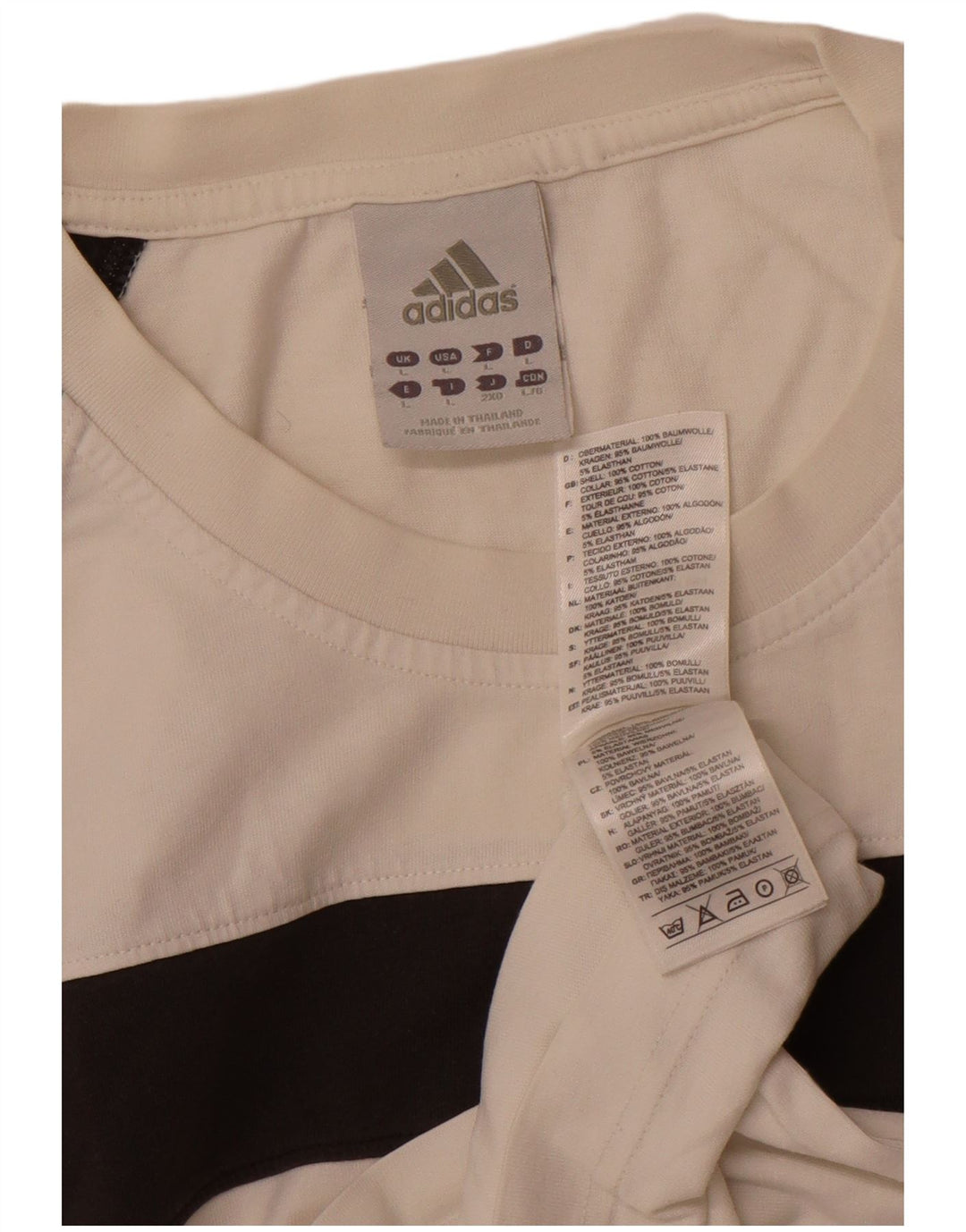 ADIDAS Mens Vest Top Large White Colourblock Cotton