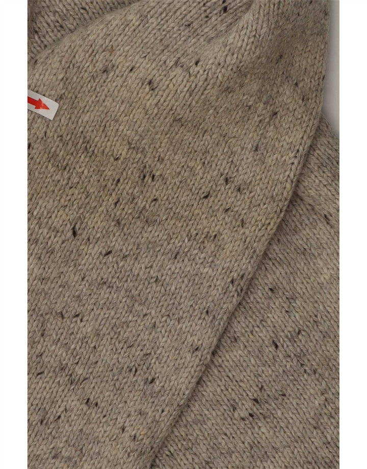 Fat Face Mens Crew Neck Jumper Sweater Large Grey Flecked Wool