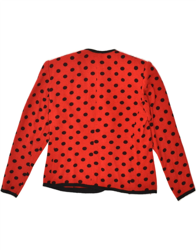 VINTAGE Womens Cardigan Sweater UK 16 Large Red Polka Dot | Vintage Vintage | Thrift | Second-Hand Vintage | Used Clothing | Messina Hembry 