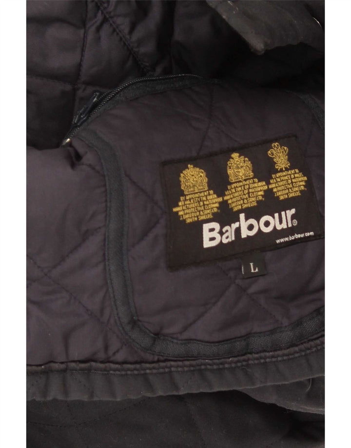 Barbour Mens Quilted Jacket UK 40 Large Navy Blue