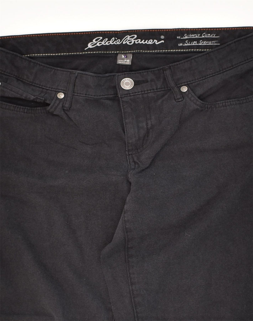 EDDIE BAUER Womens Slightly Curvy Slim Straight Jeans US 10 Large W32 L27  Black | Vintage Eddie Bauer | Thrift | Second-Hand Eddie Bauer | Used Clothing | Messina Hembry 