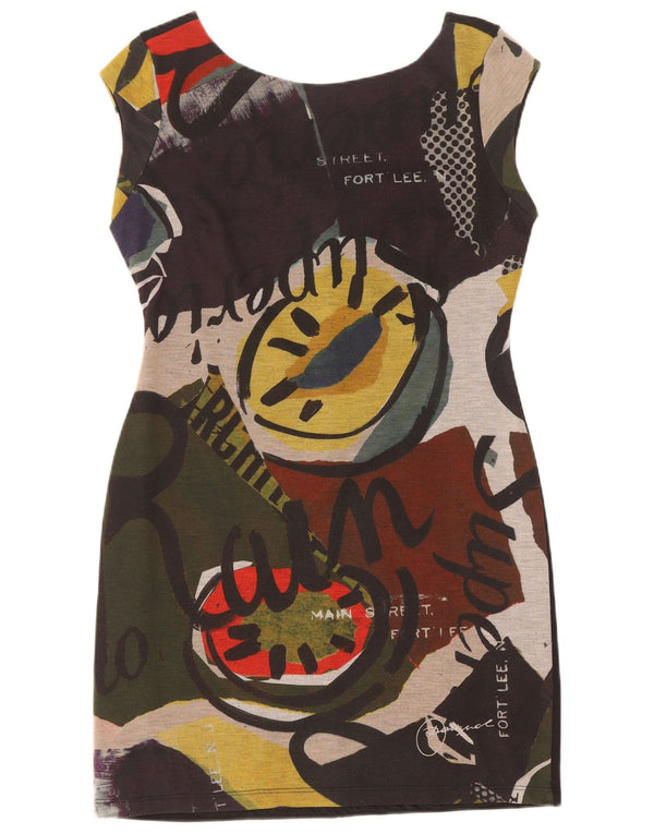 Desigual Womens Graphic Sheath Dress UK 14 Large Multicoloured
