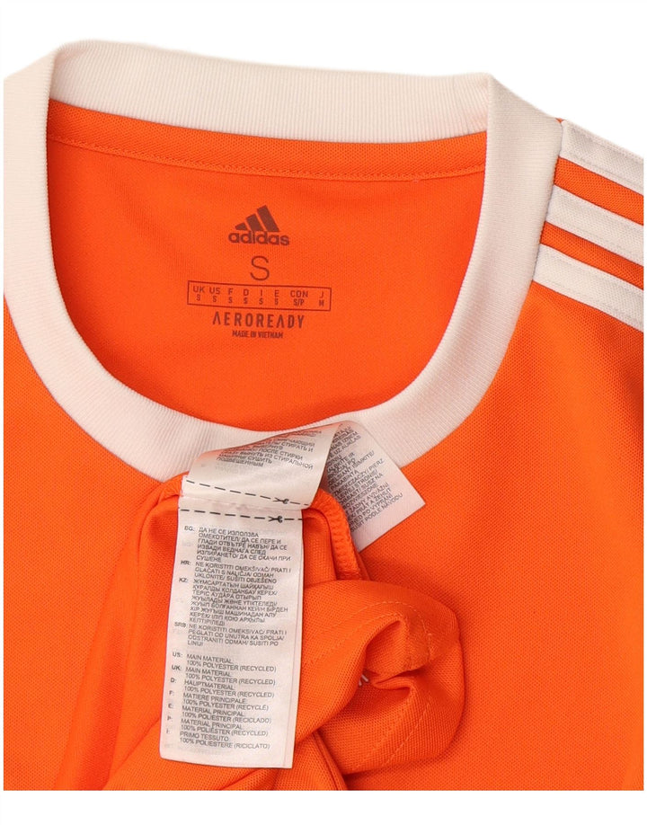Adidas Mens Aeroready T-Shirt Top Small Orange Polyester