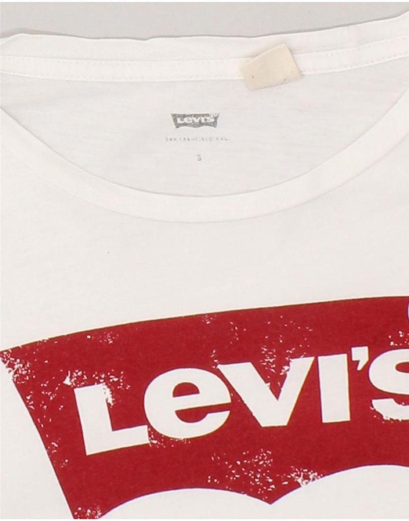 LEVI'S Mens Graphic T-Shirt Top Small White Cotton | Vintage Levi's | Thrift | Second-Hand Levi's | Used Clothing | Messina Hembry 