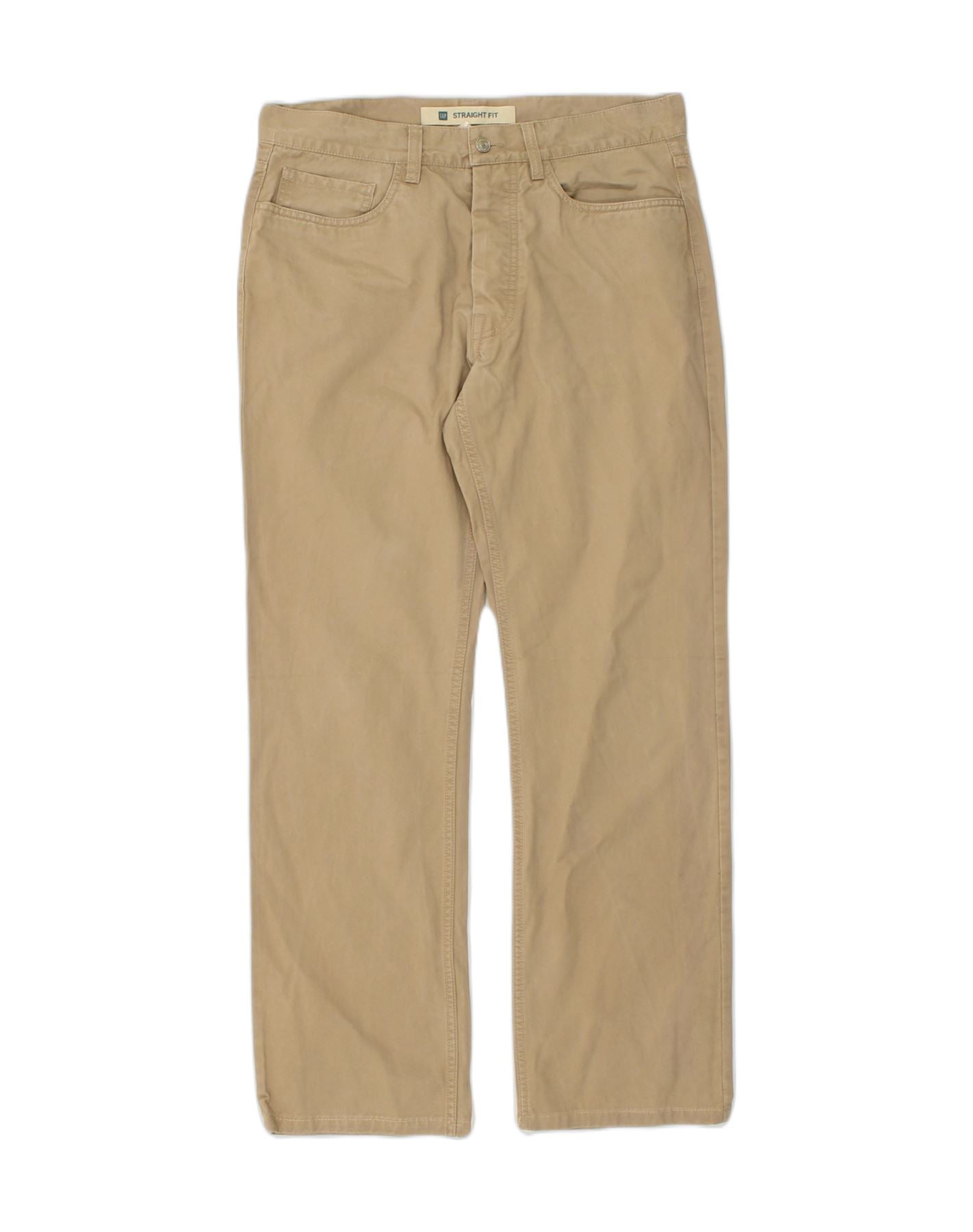GAP Mens Straight Casual Trousers W34 L29 Brown Cotton | Vintage &  Second-Hand Clothing Online | Thrift Shop