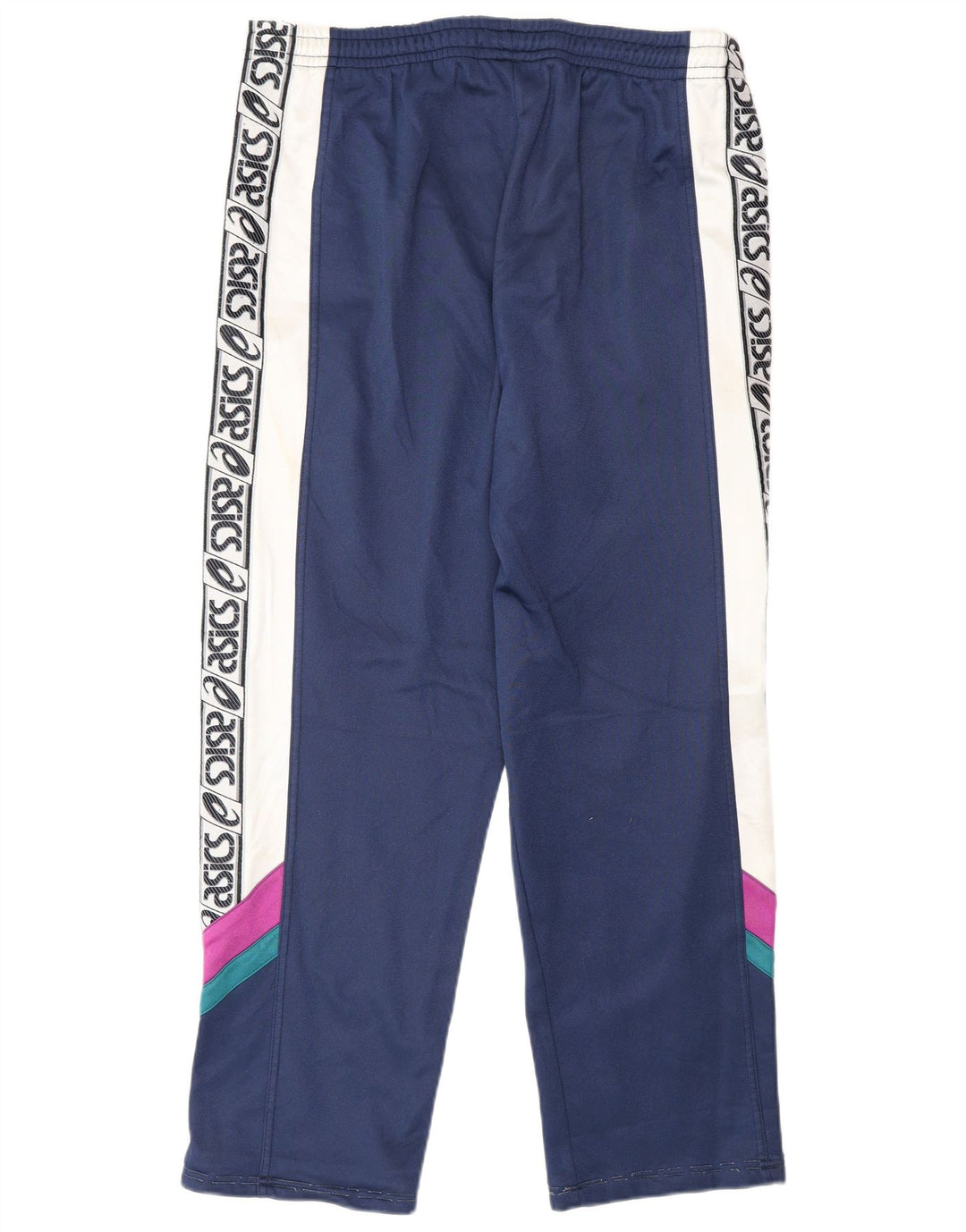 ASICS Mens Graphic Tracksuit Trousers IT 54 2XL  Navy Blue Colourblock