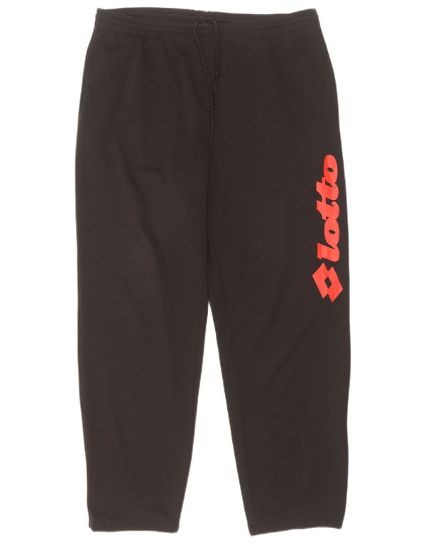 Lotto Mens Graphic Tracksuit Trousers UK 40/42 Large Black Polyester