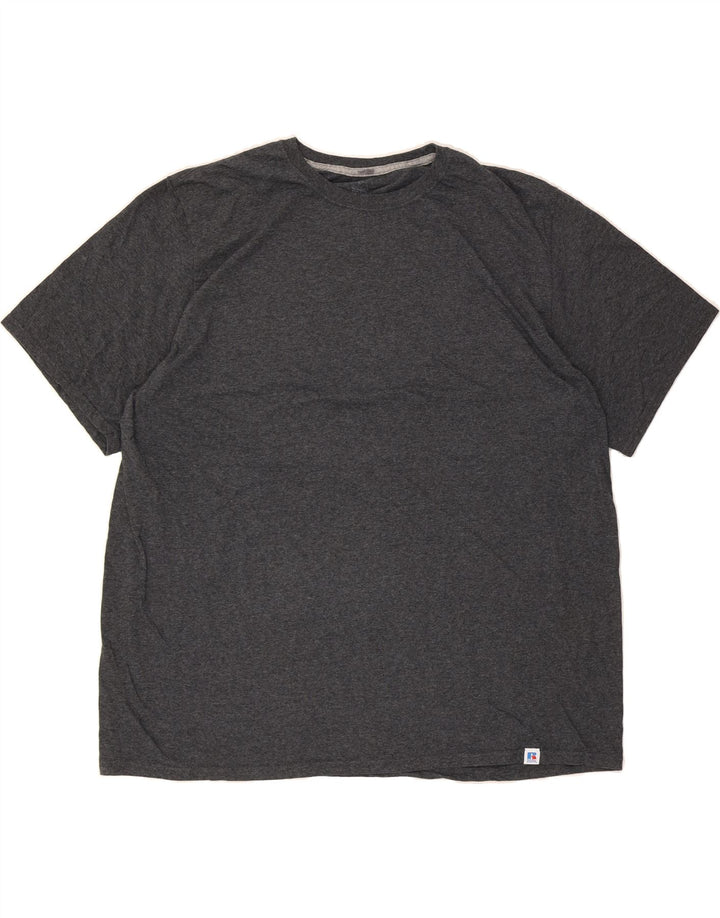 RUSSELL ATHLETIC Mens T-Shirt Top 2XL Grey Cotton Vintage Russell Athletic and Second-Hand Russell Athletic from Messina Hembry 
