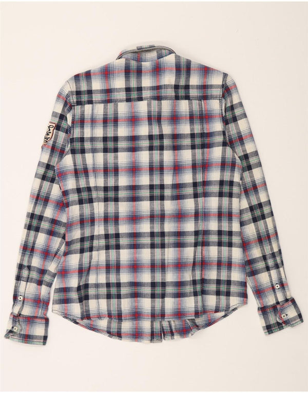 Napapijri Womens Graphic Flannel Shirt UK 14 Large Multicoloured Check