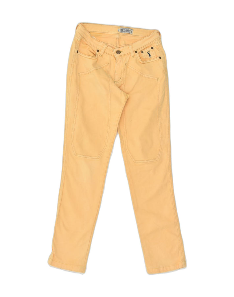 JECKERSON Womens Slim Casual Trousers W28 L28  Yellow Cotton | Vintage Jeckerson | Thrift | Second-Hand Jeckerson | Used Clothing | Messina Hembry 