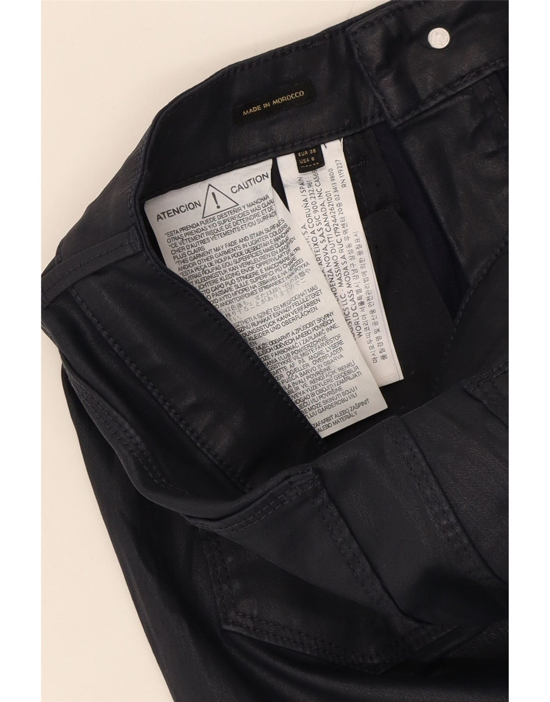 MASSIMO DUTTI Womens Slim Casual Trousers EU 38 Small W28 L29 Black Vintage Massimo Dutti and Second-Hand Massimo Dutti from Messina Hembry 